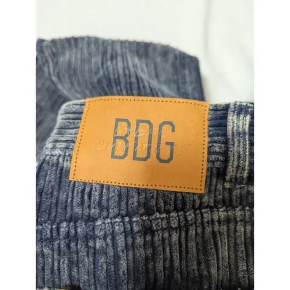 BDG Urban Outfitters High Rise Baggy Blue Jeans Corduroy Wide Leg Y2K Size 24 - Picture 6 of 8